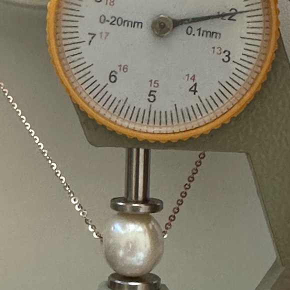 Timeless 12mm White Cultured Pearl Solitaire 🤍🌸 Rose Gold Necklace - Picture 6 of 8